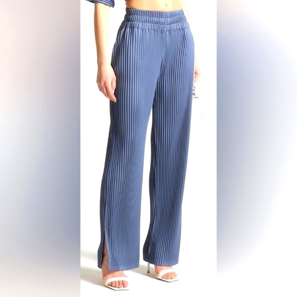 Manière De Voir Pants - Pleated Trousers - Steel Blue